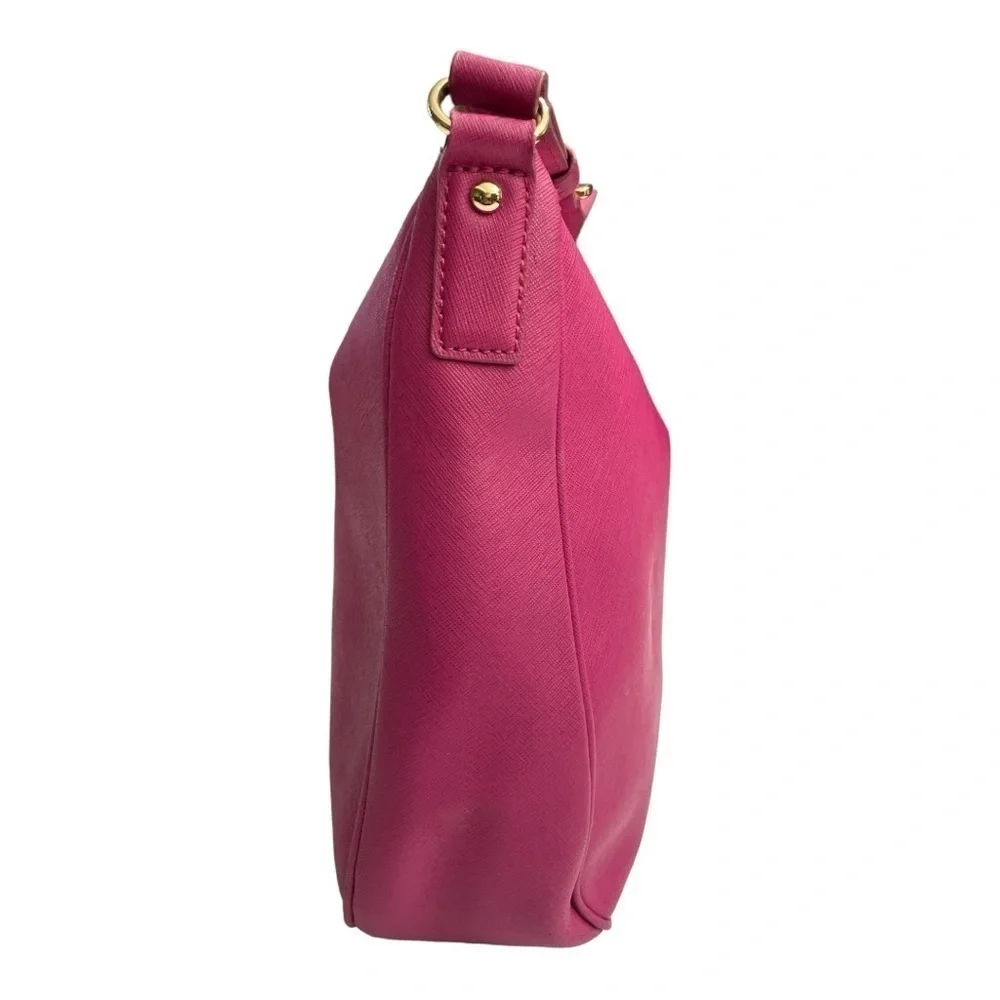Juicy Couture Saffiano Pink Leather Hobo Bag